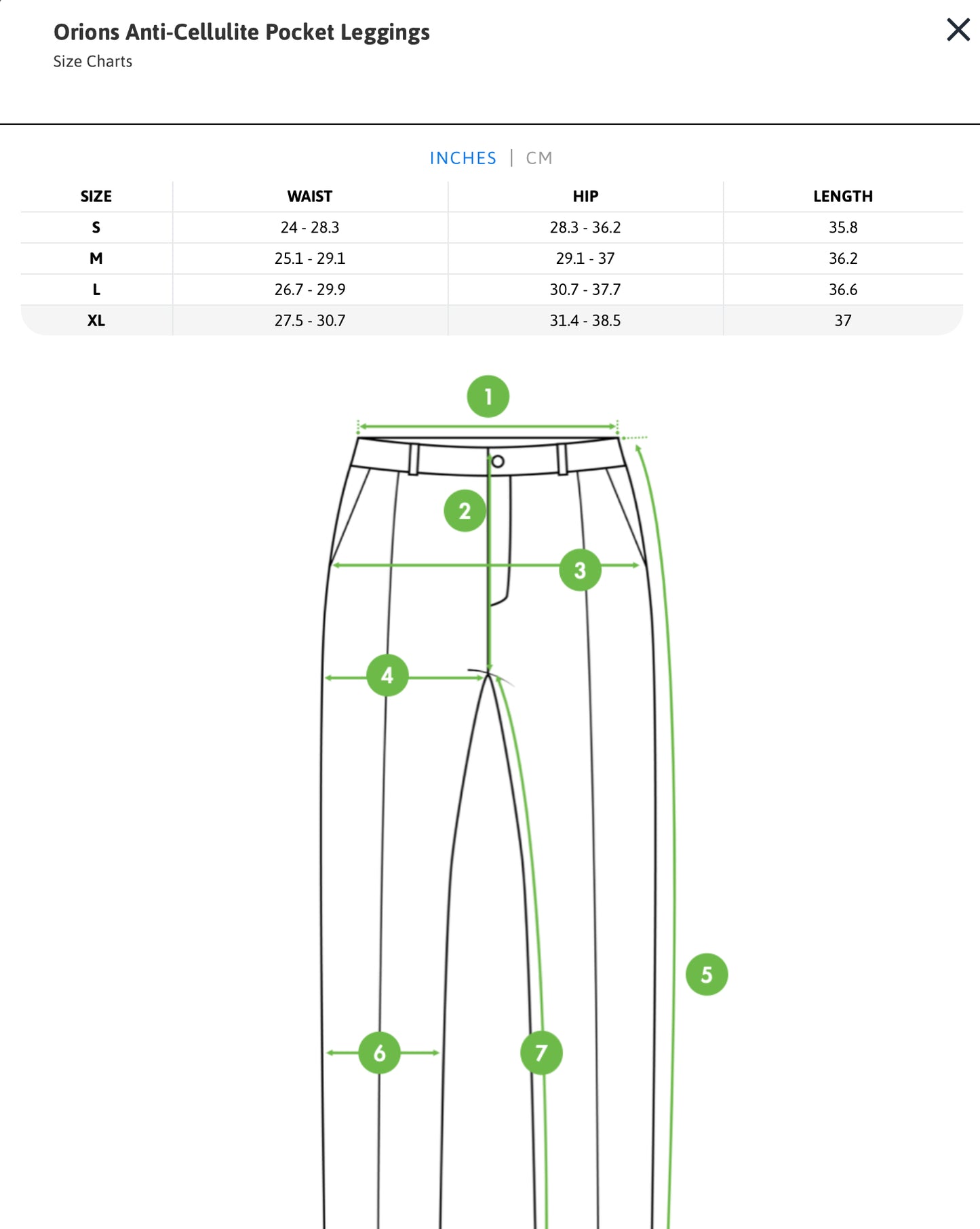 Orions Anti-Cellulite Pocket Leggings