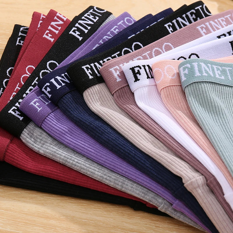 Four Pack Breathable Solid Briefs Panties